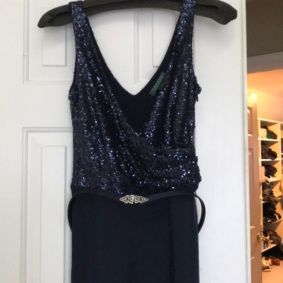 Women’s navy blue long dress Ralph Lauren. Size 6 - Picture 1 of 3